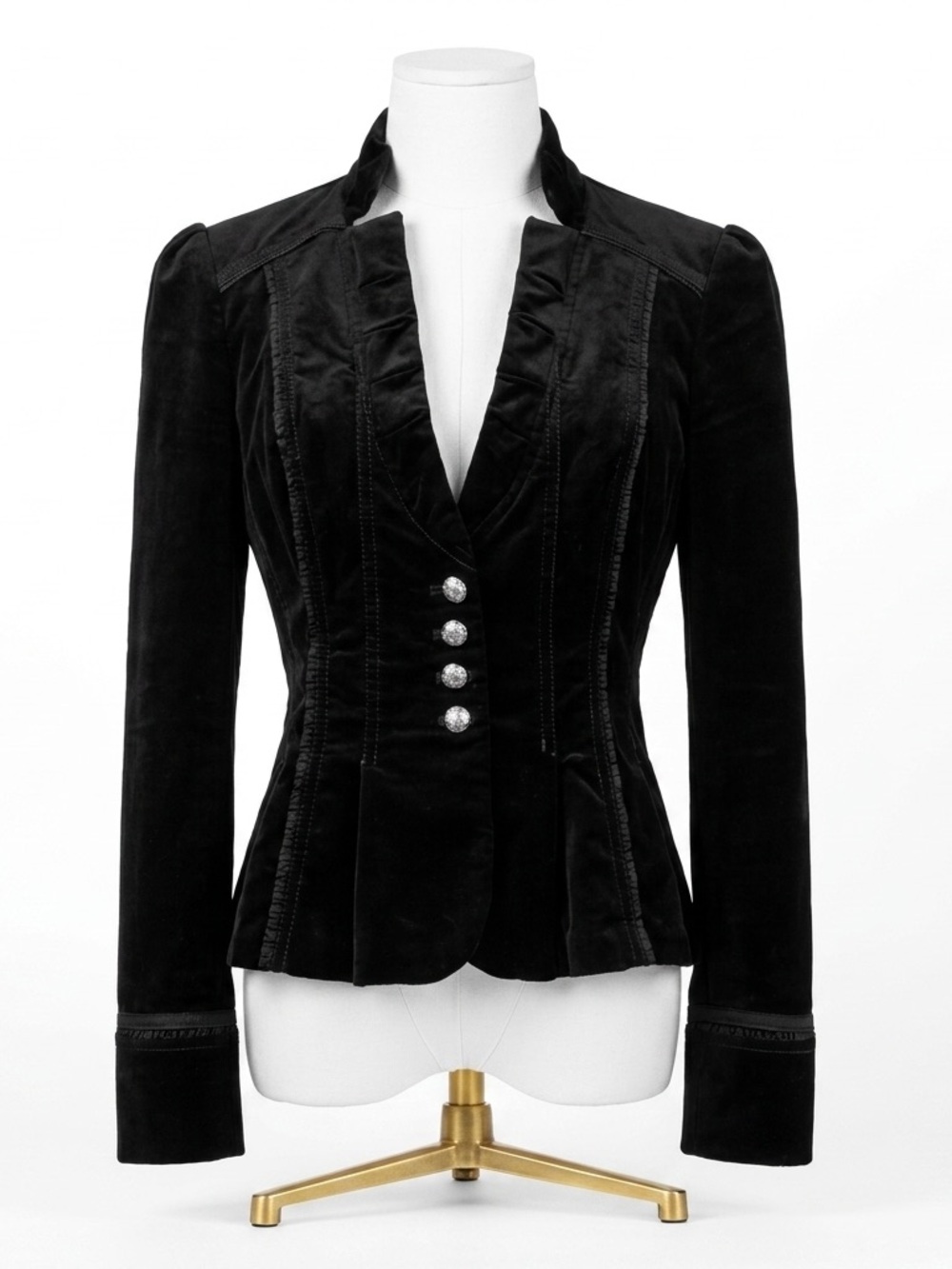 White House Black Market Velvet Fitted Blazer